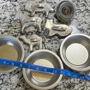 Antique Animal-Shaped Pastry and Tart Molds - Set of Assorted Shapes